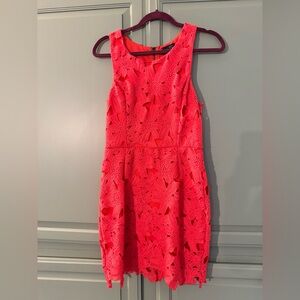 Astr coral red floral bodycon dress. Sz M